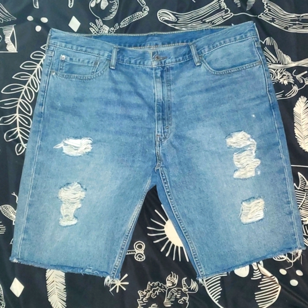 Levis distressed mens shorts